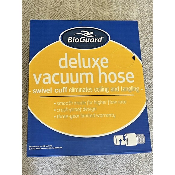 BIOGUARD NIB Deluxe Vacuum Hose | Swivel Cuff | White On Black | 50' - Picture 1 of 3